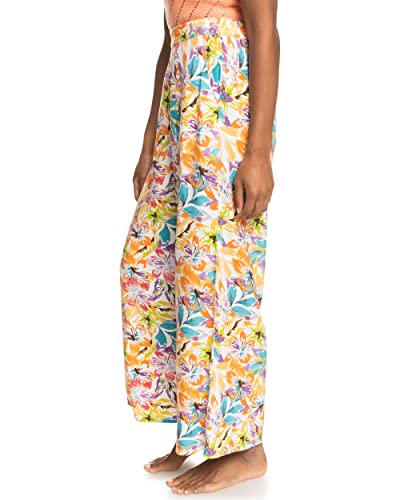 Roxy Women's Midnight Avenue Flowy Beach Pant, Snow White Pualani Combo 231 #TOP1
