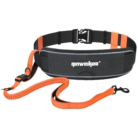 Multi-Sport Adjustable Tactical Belt with Reflective Trim,Heavy Duty Dog Leash for Large Dogs,Hands-Free Dog Walking Belt,Lumbar Waist Belt,for Hiking, Running, Cycling, Hunting,Training Dogs. Cover
