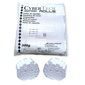 CyberTech Watterollen für Zahnarzt, Größe 3