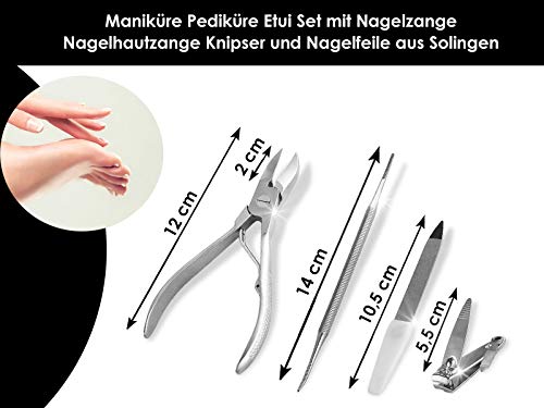 manicure Pedicure etui set met nageltang nagelhautzange Clipper en Nagelvijl uit solingen - Image 4