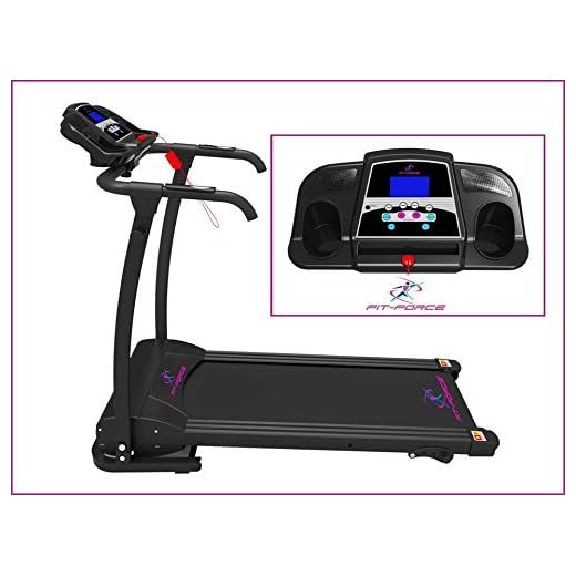 FIT-FORCE Cinta de Correr Plegable 1500W 0-14 kmph Entrada MP3 y Dos Altavoces sujeta iPad