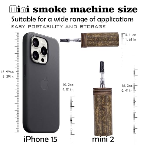 Máquina de humo portátil con diseño de calavera, control remoto inalámbrico, alimentada por batería para filmación, cosplay, Halloween y pruebas de flujo de aire (marrón) miniatura 3