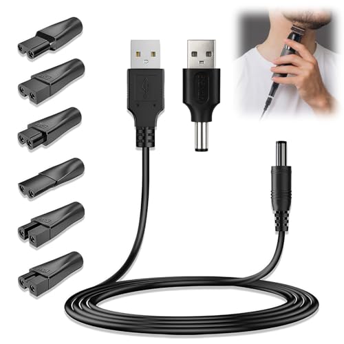 Aihoom 8PCS 5V USB Chargeur de Rasoir Câble Universel, Câble