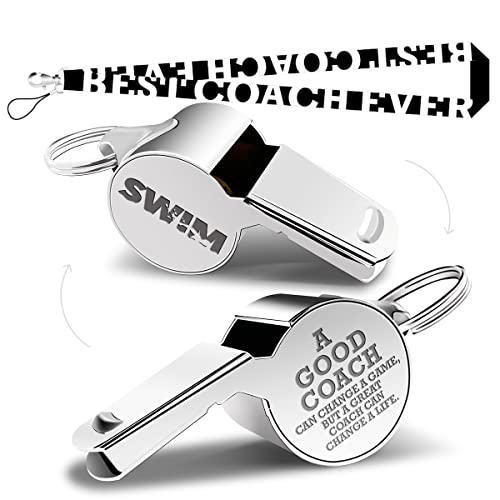 Whistle Swim Whistle for Coaches Teachers Whistle Emergency Coach Referee Lifeguard Loud Whistle for Swim Men Women Referees Officials School Sports Coaches Whistle with Lanyard Cheer Coach Gift.