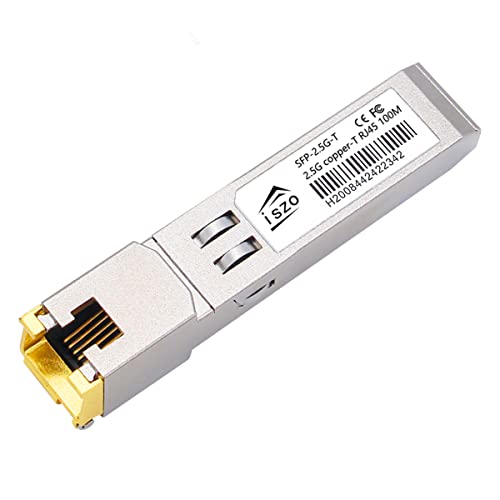 iszo SFP-2.5G-RJ45,2500M ���[�g SFP to RJ45 ���w���W���[�� �v���O�A���h�v���C 2.5Gbase-T /1000base-T/ 100base-T �I�����C���|�[�g�A �`������:100m�ATPLINK �o�i�i�p�C�X�C�b