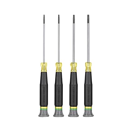 Klein Tools 85616 Precision Torx Screwdriver Set, T6H, T8H, T10H and T15H Tamperproof TORX Security Screwdrivers with Cushion-Grip Handles