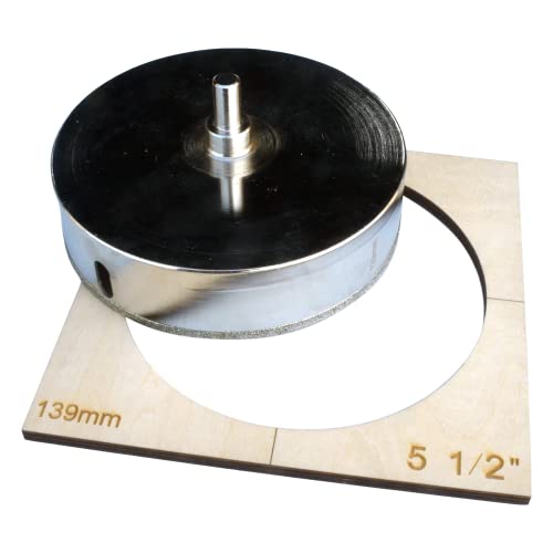 5 1/2" Hole Saw for Tile with Hole Saw Guide