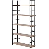 Amazon｜ワイエムワールド 本棚 オープンラック 5段 幅90cm 木製