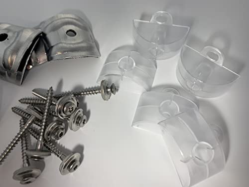 Set aus je 100 Stück Kalotten & Abstandhalter & Spengler-Schrauben TX20 EPDM-Dichtscheiben 4,5x45mm für Trapez-Sinus… – Bild 7