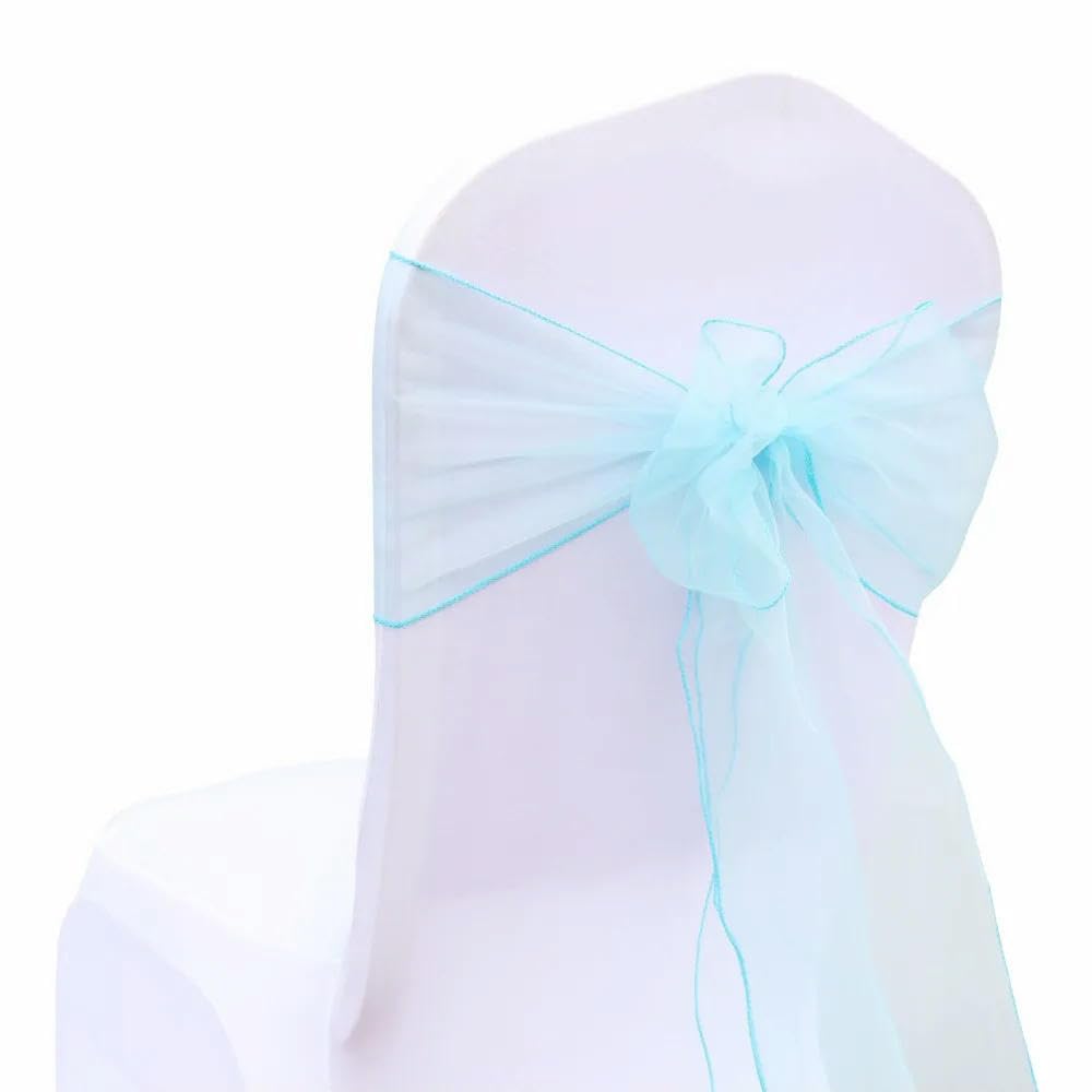 Telai per sedie in Nastro di Tessuto Organza per Feste di Nozze da 100 Pezzi per Eventi di Banchetti, Decorazioni per Feste di Compleanno, Tessuti per la casa