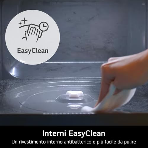 LG MH6032GAS Forno Microonde 20 Litri con Grill al Quarzo, 700 W, Programmi Automatici, Scongelamento Rapido Defrost, Funzioni Timer e Orologio Smart Diagnosis, Scaldavivande, Nero - immagine 5