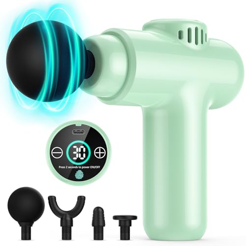 Lefity Mini pistolet massage, pistolet de massage pour tissus profonds, portable, 30 vitesses,...