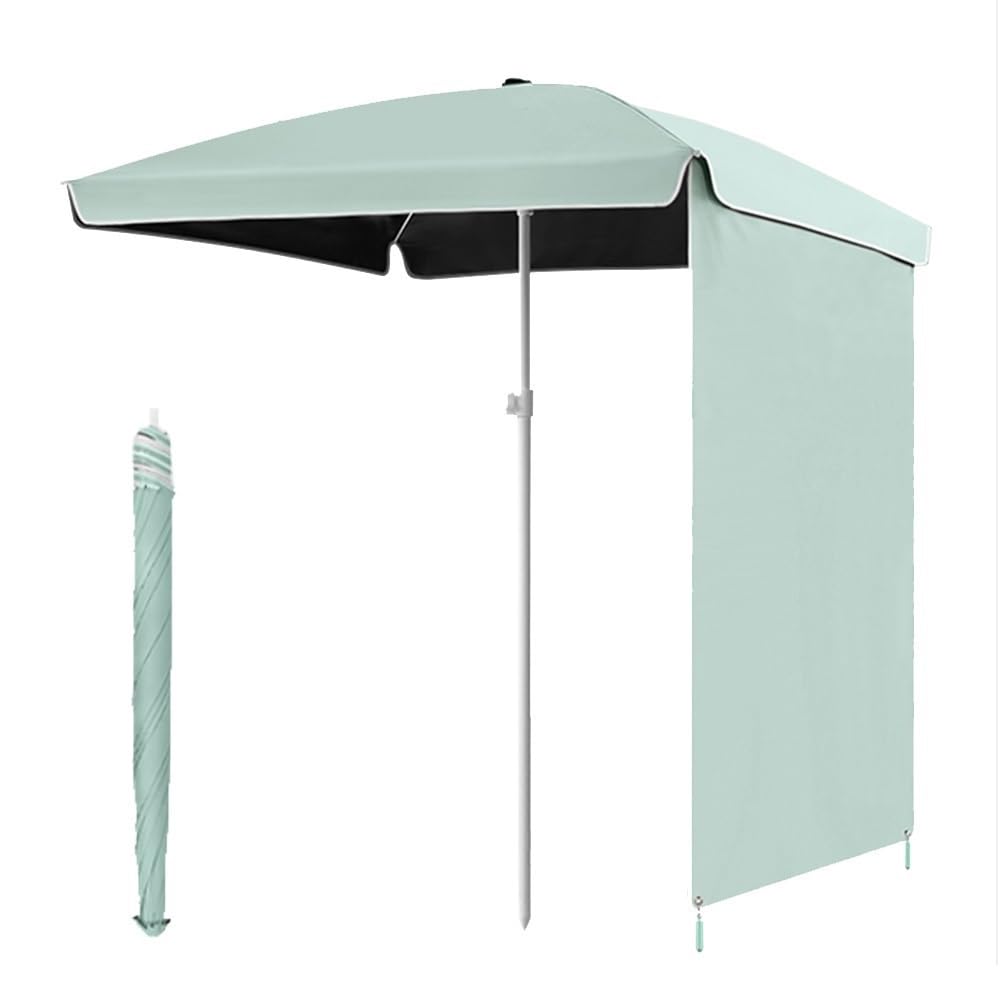 Kwadratowy parasol tarasowy 1,5 m, 2 m, przenośny parasol ogrodowy z zasłoną, ochrona przed promieniowaniem UV, na plażę, kemping, przy basenie, na zewnątrz, do jadalni, na rynku, rozwiązań