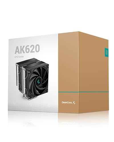 Deepcool Ak620 Cpu Cooler, Equipped With 6 Copper Heat-Pipes Dual Tower Cpu Air Cooler With 120Mm Pwm 1850Rpm 68.99Cfm Each For Intel Lga 1700/1200/1151/1150/1155 Amd Am5/Am4 #TOP5