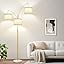 Gold-White Shades-Marble Base Gold-White Shades-Marble Base