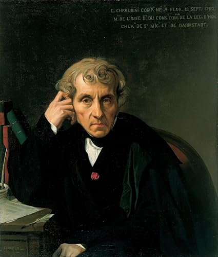 Pintura Jean Auguste Ingres Cherubini de 60x90cm para decorar el salón o dormitorio