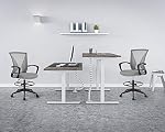 BestOffice Tall Office Arms Foot Rest Back Support Adjustable Height Rolling Swivel Chair Mesh Drafting Stool for Standing Desk Adults Women