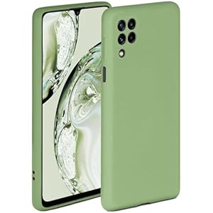 ONEFLOW Soft Case für Samsung Galaxy M32 Hülle aus Silikon mit Kameraschutz, Silikonhülle mit erhöhtem Schutz fürs Display, Backcover Schutzhülle, weiche Handyhülle, Grün