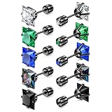 FIBO STEEL 5 Pairs Titanium Screw Back Surgical Stainless Steel Stud Earrings for Women Men,Rainbow 5A Cubic Zirconia Studs Double Side Earrings Piercing Sleeper Studs Jewelry 6mm Black Square