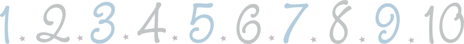 Aratextil. Vinyl Decorative Numeros Celeste