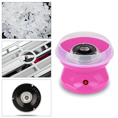 CVM ENTERPRISE Cotton Candy Machine Mini Hard and Sugar Free Countertop Electric Candyfloss Making Machine Sugar Floss Maker for Home Birthday Family Party, Ocassion