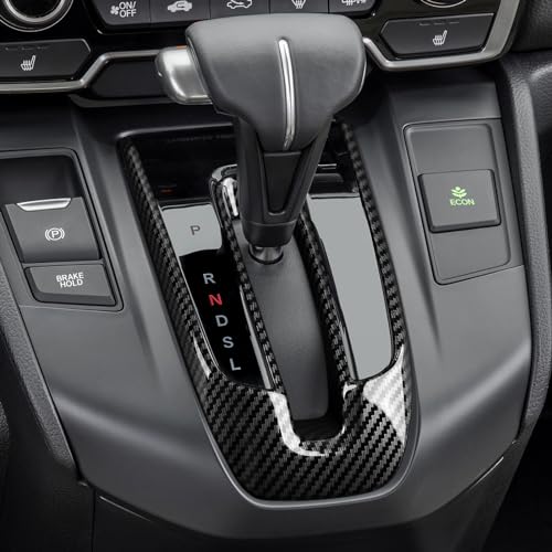 Image of Gas Center Gear Shift Panel Decals for Honda CRV 2017 2018 2019 2020 2021 2022 Accessories CR-V ABS Carbon Fiber Interior Stickers
