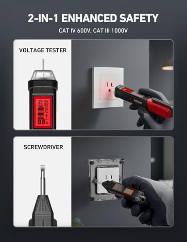 Image of AstroAI Electrical Test Kit ETK1, Digital Multimeter, Non-Contact Voltage Tester & Screwdriver, Electrical Tape, an Ideal Set for Electricians, DIYers, Handymen