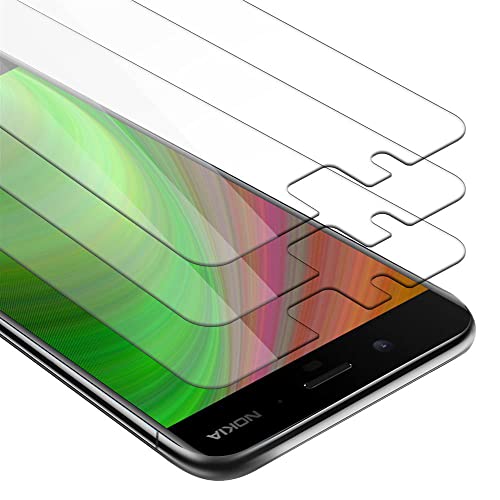 Cadorabo 3X Vidrio Templado Compatible con Nokia 8 2017 en Transparencia ELEVADA - Paquete de 3 Vidrio Protector de Pantalla (Tempered) en dureza 9H con compatibilidad Touch 3D