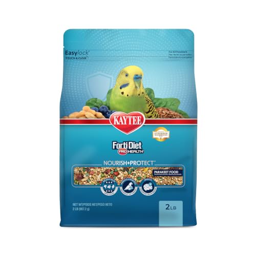 Kaytee Forti-Diet Pro Health Nourish+Protect Parakeet Food, Comprehensive Nutrition Backed by...
