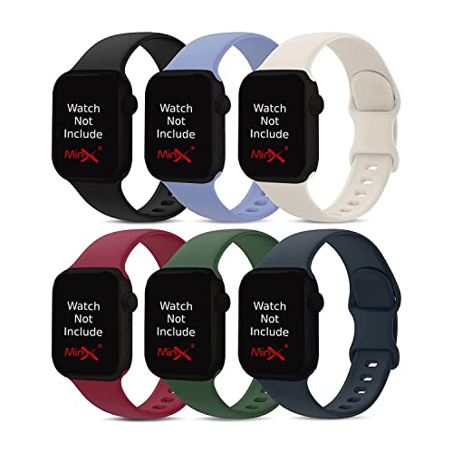 Image of MINX Smart Watch Strap Compatible for Apple Watch Band 38mm / 40mm / 41mm / 42mm / 44mm / 45mm / 49mm Series 8 /7 / 6 /5 / 4 /3 / 2 /1 SE Soft Silicone (Combo Packs) (S-10, 42mm /44mm /45mm /49mm)
