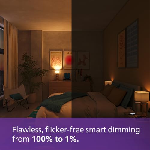 Image of PHILIPS WiZ 12W E27 Wi-Fi & Bluetooth LED Smart Bulb with Music Sync, Compatible with Amazon Alexa & Google Assistant, 16 Million Colours & Motion Sensing Technology | Pack of 4