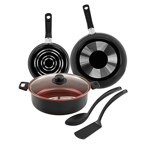 Listado de Bateria de cocina ekco favoritos de las personas. 43 Ekco | Batería de Cocina con Antiadherente 6 Piezas de Aluminio - Color Negro