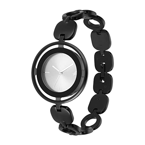 Image of Fastrack Glitch Quartz Analog Grey Dial Metal Strap Watch for Girls-NS6237NM01 /NT6237NM01