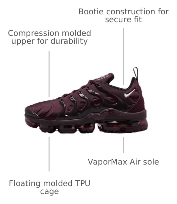 Image of Maroon Nike Air VaporMax Plus Men's Running Shoes