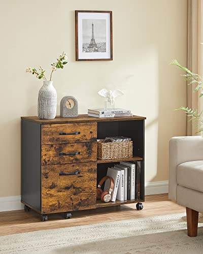 Image of VASAGLE 3-Drawer Lateral File Cabinet, Home Office Printer Stand