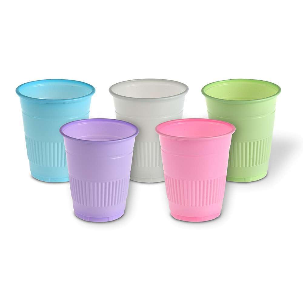 American Goods 500/Cs White Plastic Cups 5oz. Disposable Heavy Duty Dental Office Cups Double Coated Comfort Cups for Dental, School, Office, Party