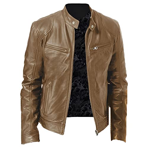 Chaqueta De Cuero Hombre Chaqueta Cuero Hombre Para Moto Moto Cazadora Entretiempo Cazadora Otoño Polipiel Gabardina Casacos Homem Aviador Negra Chamarras Piel Jacket Jaketas Motera Jackets for Men