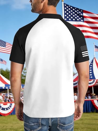 Camiseta Polo de Aniversario USA 250 Años para Hombre Camiseta con Bandera Americana 4 de Julio Patriótica Top de Golf miniatura 5