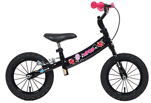 Nfun Npop, Mädchen-Fahrrad, Schwarz/Fuchsia, 12 Zoll Cover