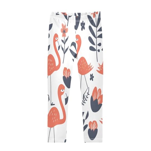 Bolaz Toddler Girls Leggings Printed Yoga Pants Leggings Simplified Cartoon Flowers for Kids