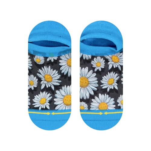 MERGE4 Slogan Spring Daisies No Show Socks for Men and Women Moisture Wicking Floral Print Non Slip Socks2