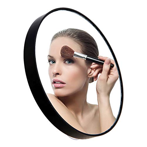 BYECHOW 5X 10X 15x Magnifying Mirror,Protable Facial Makeup Shaving Round Mirror With Two Suction Cup for Home and Travel