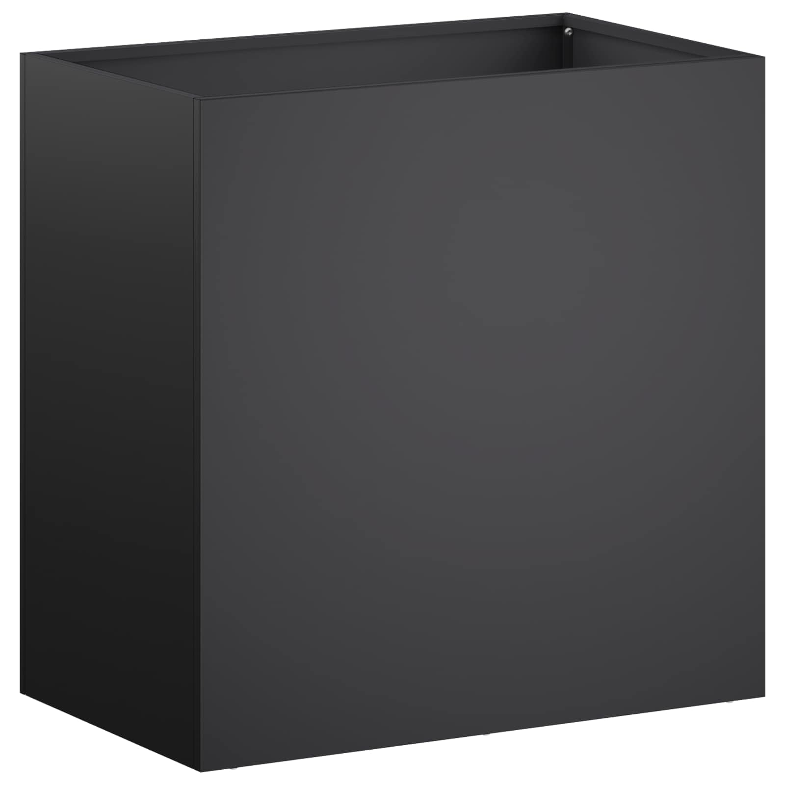 Genérico Macetero de Jardín Negro 50 x 30 x 50 cm Acero Laminado en frío,Casa y jardín,Maceteros y jardineras,5.9 kg-8005526