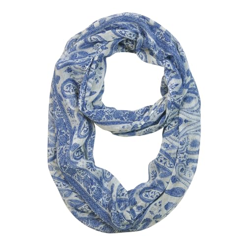 Infinity Scarf for Women Lightweight Colorful Print Silk Scarves and Wraps for Spring Shawl Neck Scarfs