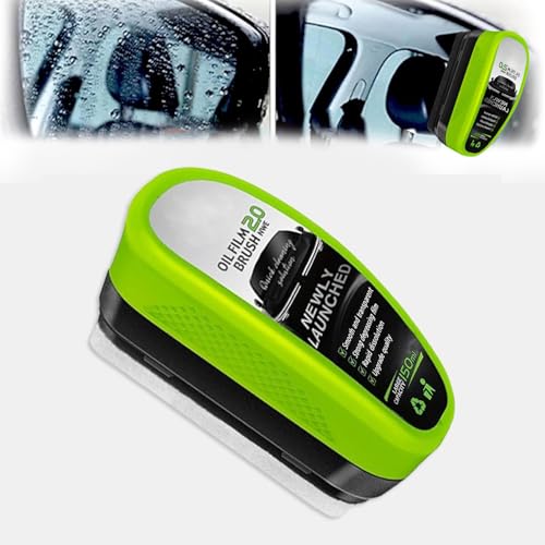 Treayes Automotive Oil Film Cleaning Brush 2.0 Upgrade Clearvision Car Windshield Cleaner Oil Film Cleaning Brush for Car Window Clearvision Cars Windshield Cleaner Tool