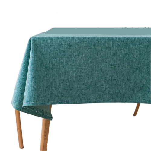 Nappe de table rustique bleu roi en cuir pour repas de famille