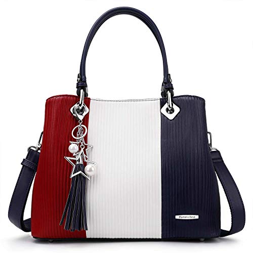 Pomelo Best Borsa a mano Donne Pelle Spalla Tracolla Tote Frangia in...