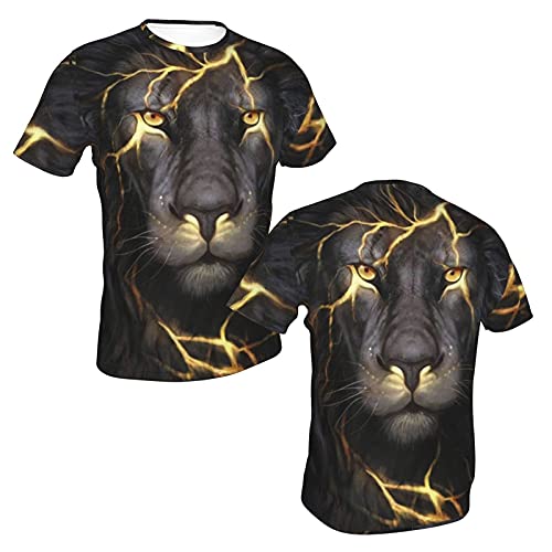 FGRYFRU Lion Tshirt for Men 3D Print Animal Shirt Lightning Lions King Short Sleeve Tshirts(L) FGRYFRU Lion Tshirt for Men 3D Print Animal Shirt Lightning Lions King Short Sleeve Tshirts(L)