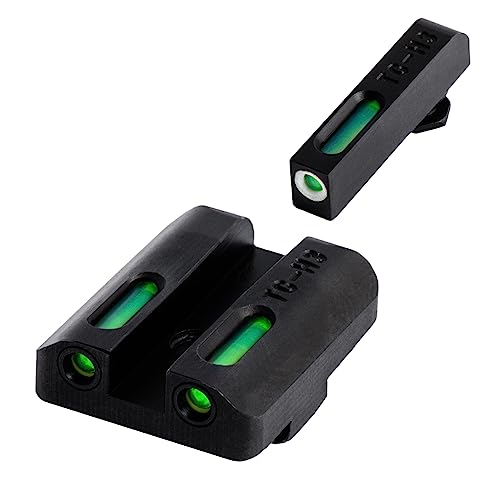 TRUGLO TFX Handgun Sight | Durable Shock-Resistant Compact Brightly Glowing Tritium & Fiber-Optic Xtreme Day/Night Sight, Compatible with Glock Low Handguns