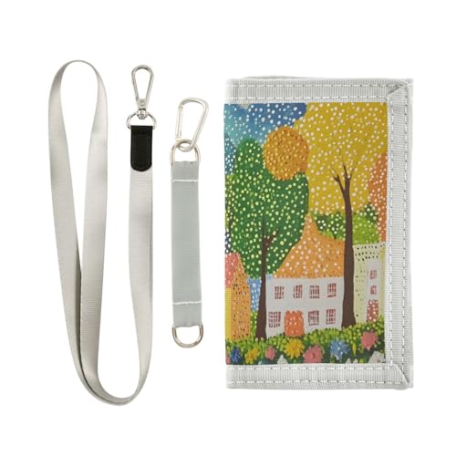 FOLIOSA Cartoon House Kids Wallet for Boys Girls Youth, Small Wallet Novelty Wallet 4.9×2.9 in